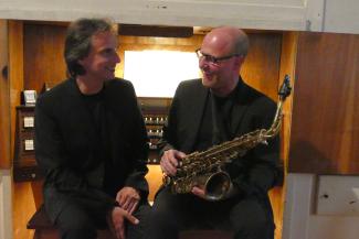 Jens Goldhardt, Orgel und Ralf Benschu, Saxophon